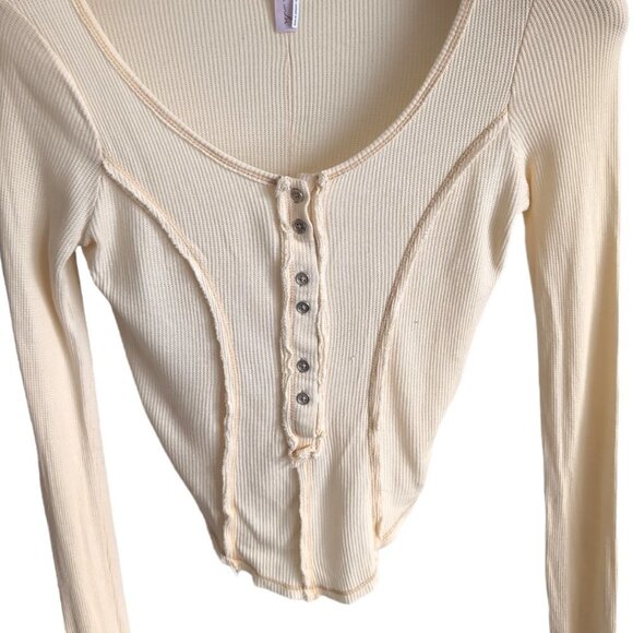 Urban Outfitters Out From Under Sweet Dreams Seamed Henley Top - Picture 7 of 8